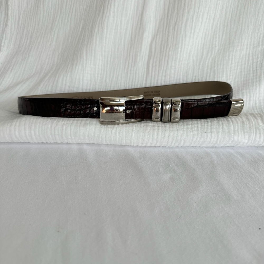 BB Simon Genuine Brown Leather Belt XL | Made in Italy | Style 351 018
